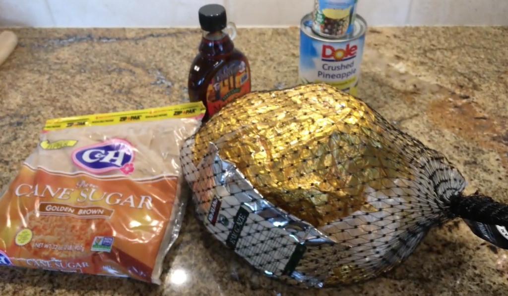 Brown Sugar Maple Syrup Pineapple Ham in the Crockpot